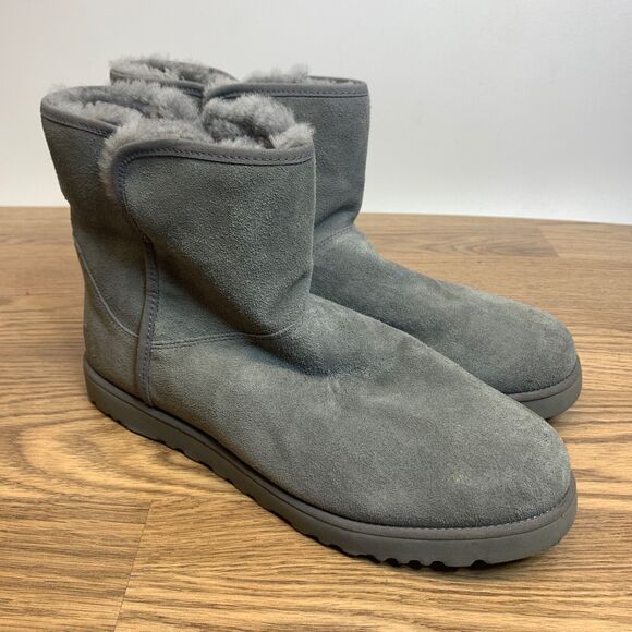 UGG Cory II Women's  Suede & Sheepskin Winter Ankle Boots Charcoal Grey Size 12 - Picture 1 of 8